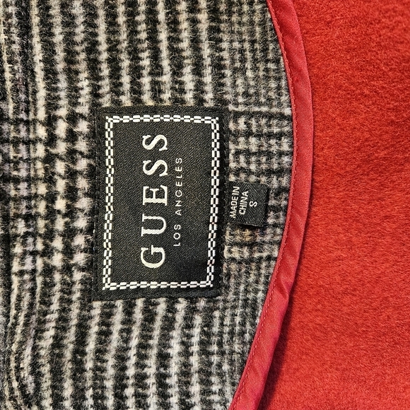 Guess Prince of wales check wool blend jacket - Picture 7 of 8